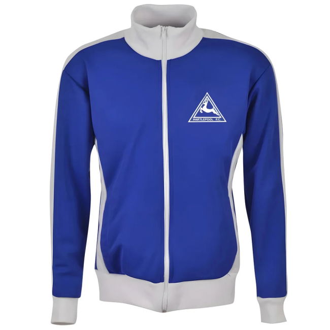 Retro Hartlepool Track Top - Royal/White for Training Session