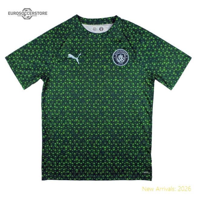 Superior Jersey Green Terrain - Kids 2025-2026 Man City Warm Up