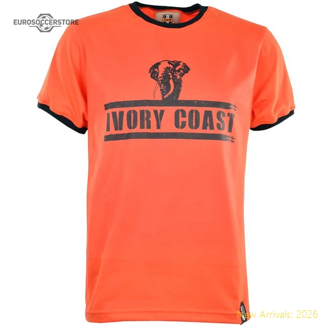 Outstanding Ivory Coast T-shirt - Orangeblack Ringer - Official Design