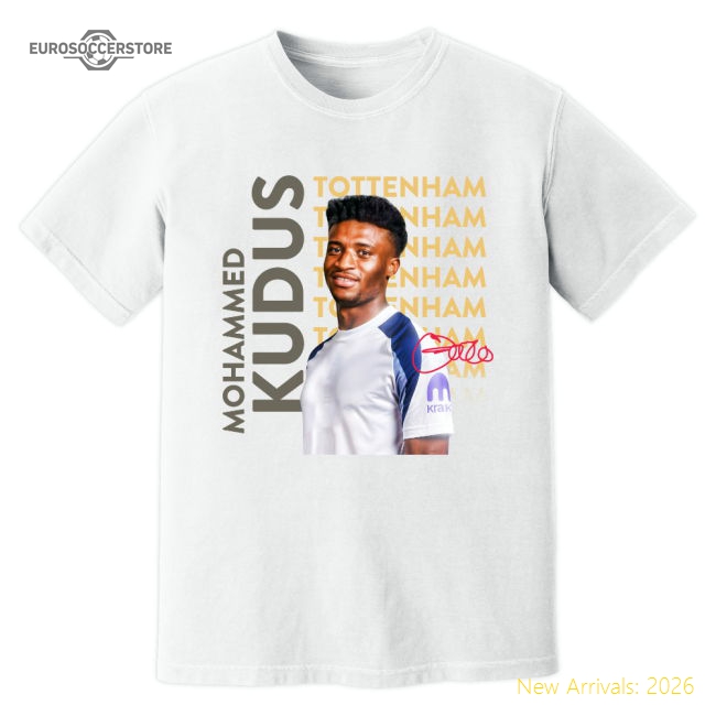 High-quality Mohammed Kudus Thfc New Signing T-shirt (white)