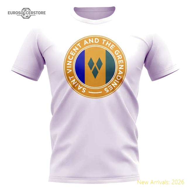 First-class Saint Vincent Grenadines Football Badge T-shirt (white)