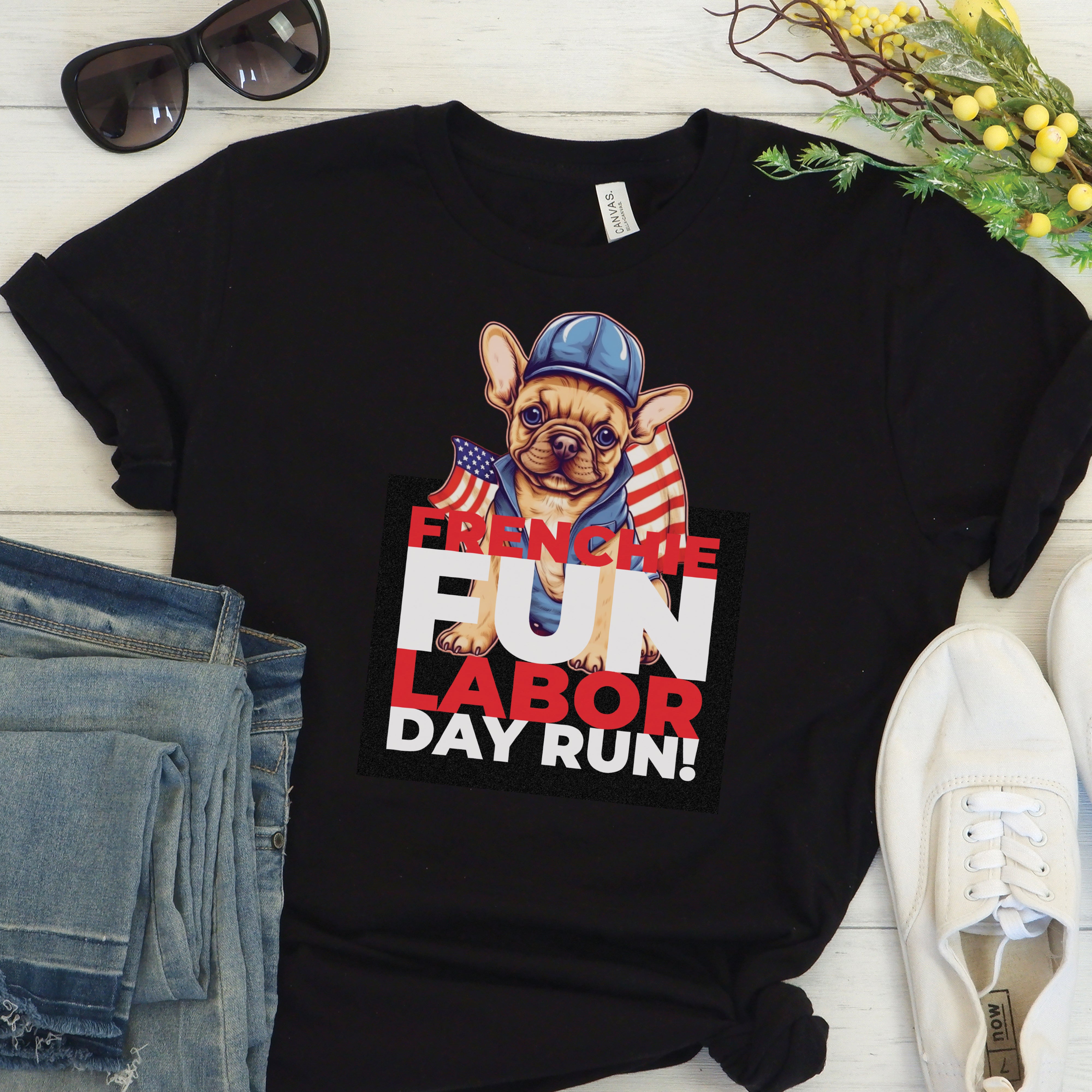 Street-Ready Adorable Bulldog Holiday Tee - Unisex T-shirt for French