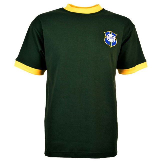 Jersey Brazil 1960S Away Retro Football Shirt Kit Player