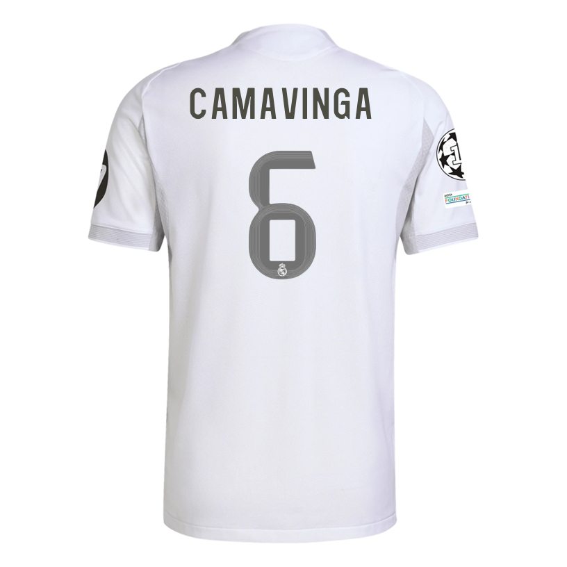 Real Madrid Camavinga 2025-2026 UCL Home Jersey – Authentic Shirt