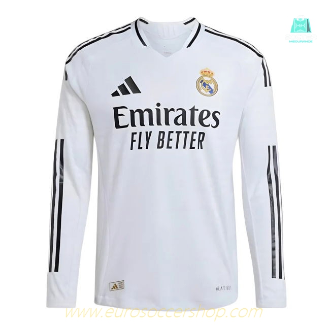 2024-2025 Real Madrid Authentic Long Sleeve Home Shirt