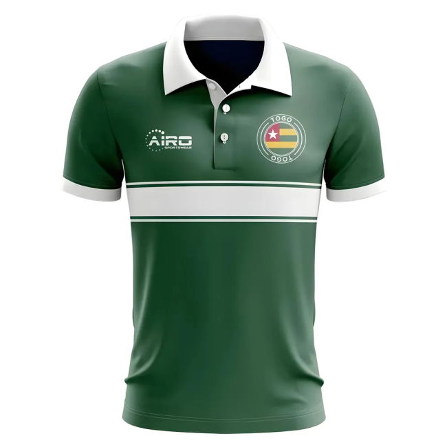 Premium-Quality Togo Concept Stripe Polo Shirt (Green) Premium-Quality