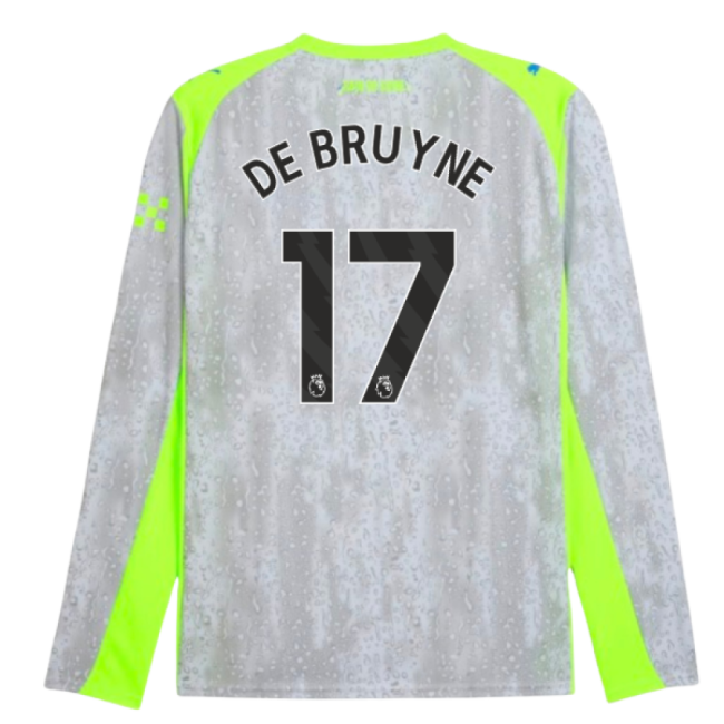 match worn 2025-2026 Man City Long Sleeve Third Shirt (De Bruyne 17)