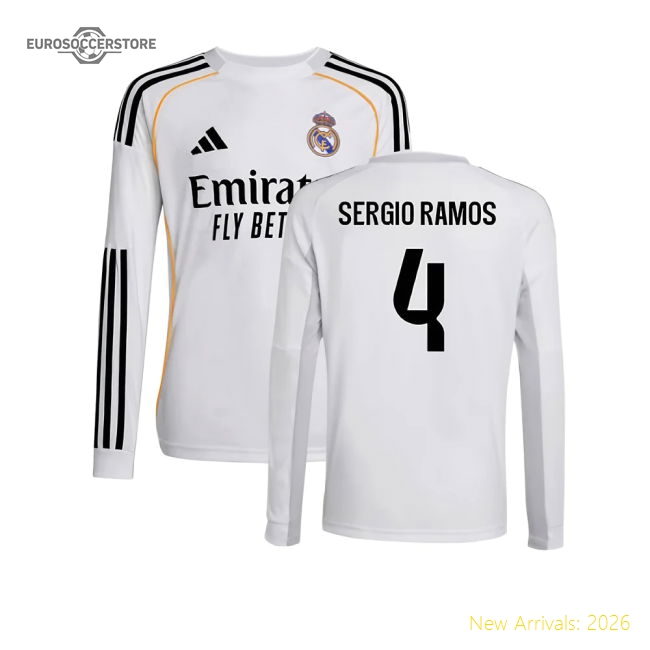 2025-2026 Real Madrid Home Pro-level Sergio Ramos Advanced Textile