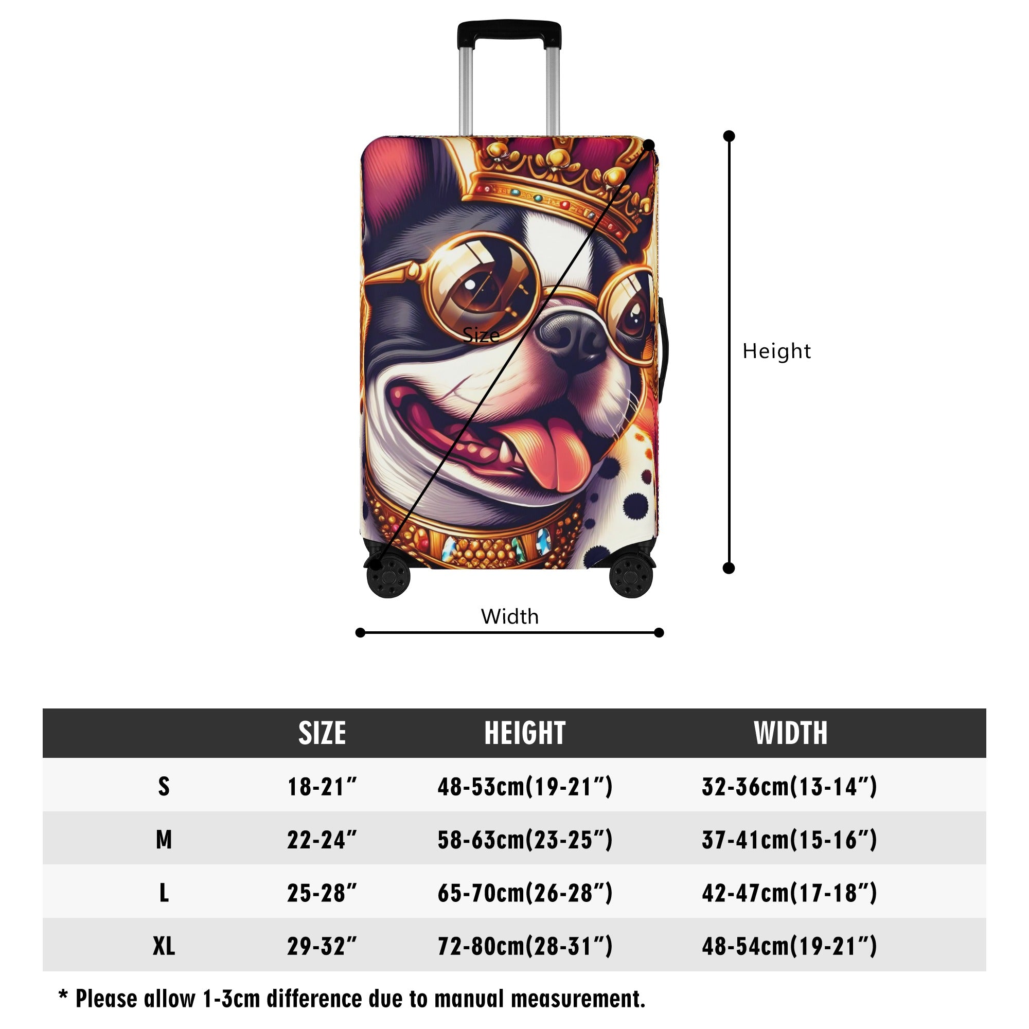 French Bulldog Ziggy Luggage Cover For Boston Terrier Lovers Durable Dog Item