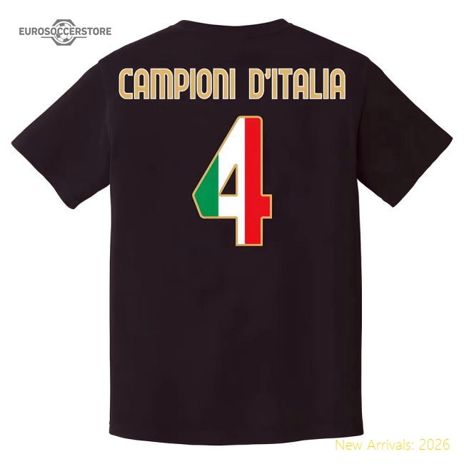 Top-Quality Performance Napoli Campioni T-Shirt (Black)