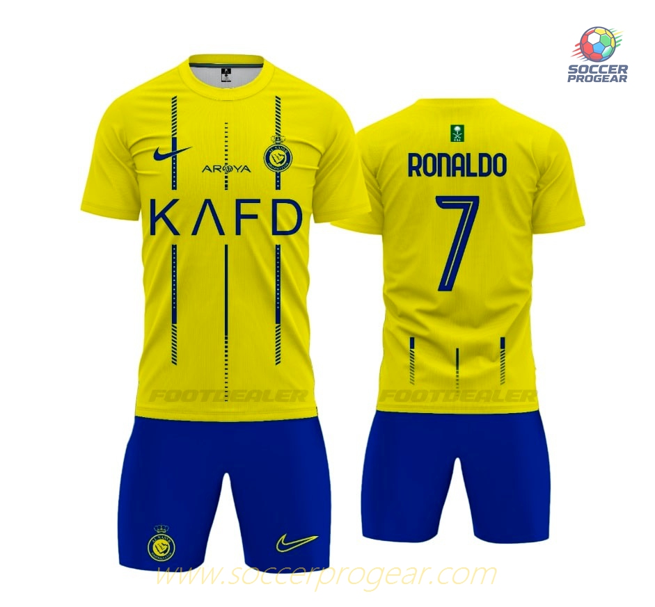 JERSEY KIT KIDS AL NASSR Authentic RONALDO HOME 2023 2024