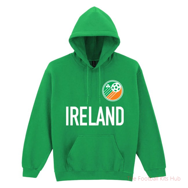 Men Ireland Logo & Text Hoody (Green)