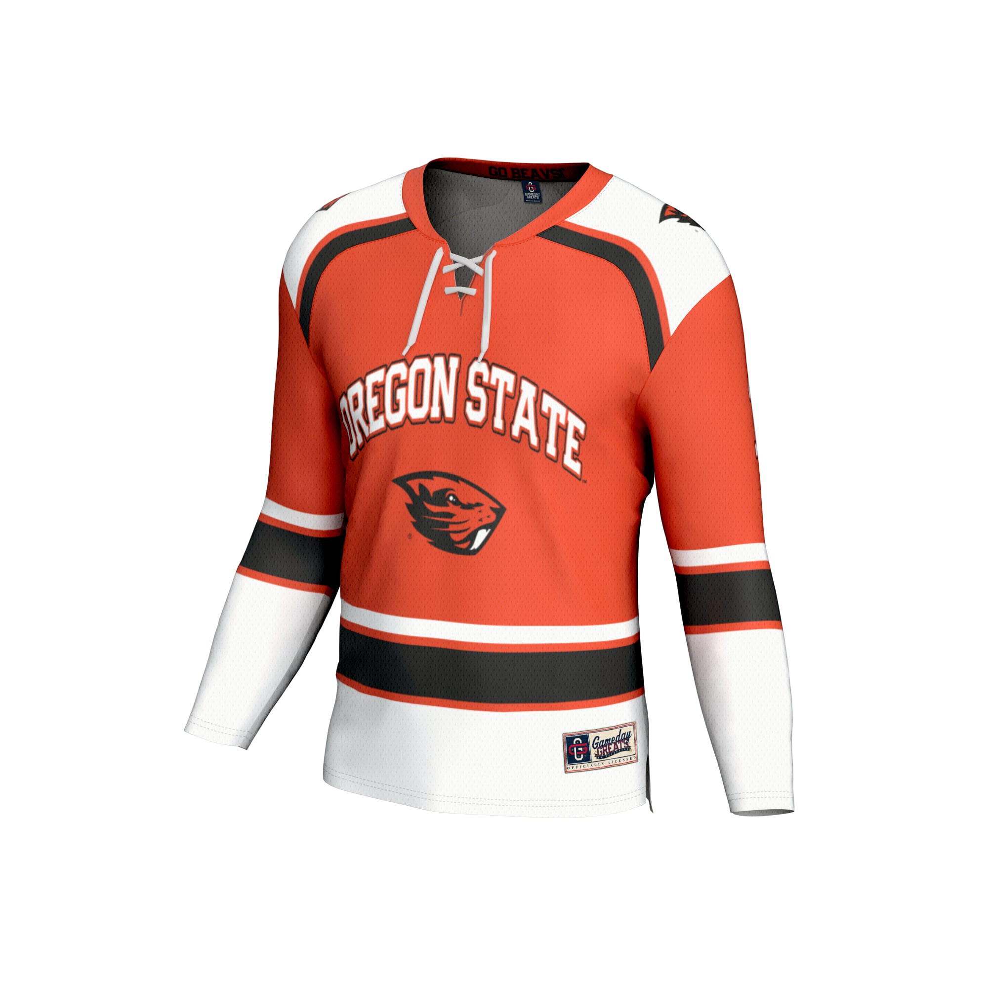 #1 Oregon State Beavers GameDay Greats Unisex Lightweight Hockey Fashion Jersey - Orange