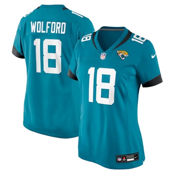 None John Wolford Game Jersey - Teal | NFL Player Jersey | NFL Footbal