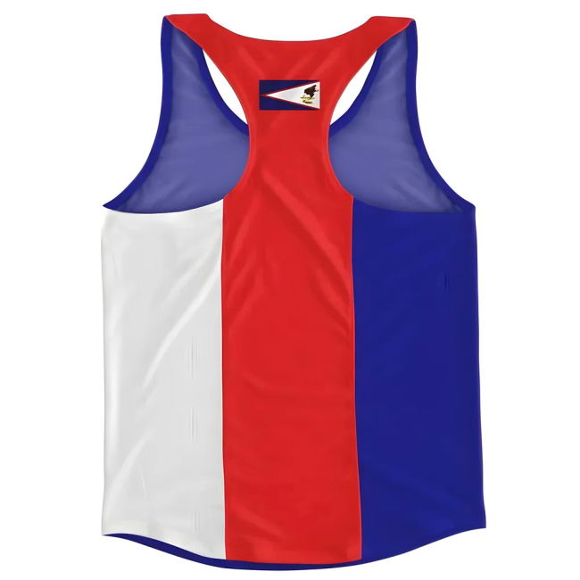 Cup American Samoa Flag Running Vest Quality High Official