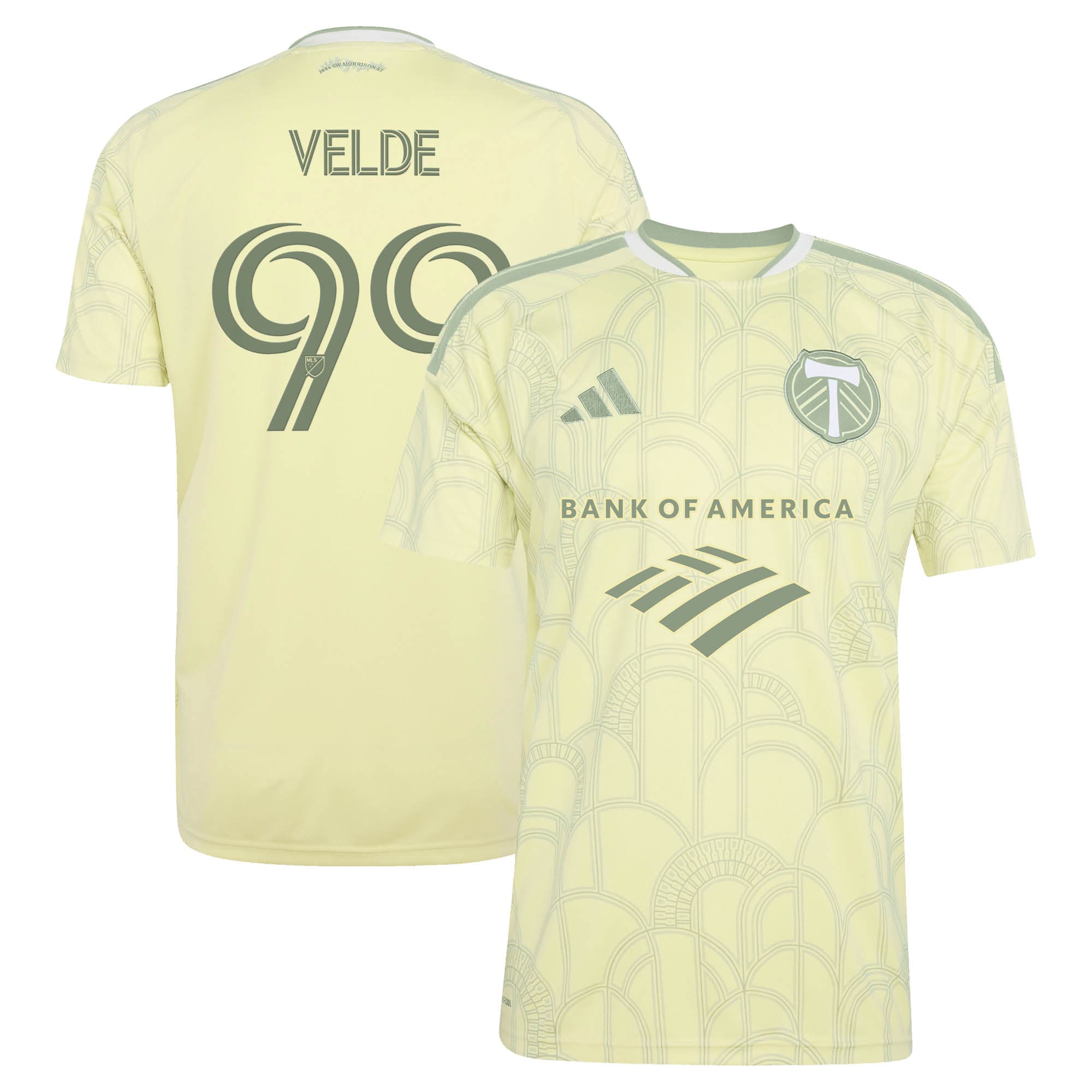 [SJH] Kristoffer Velde Portland Timbers 2026 Civic Stadium Kit Replica Jersey - Yellow