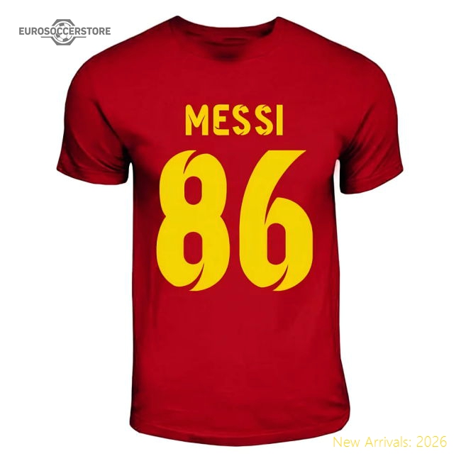 Supporter Lionel Messi World Record Holder T-Shirt (Red)