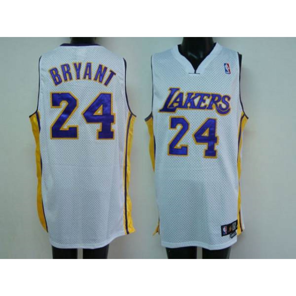 Fan Favorite Retro Men's LAL #24 Kobe White Basketball Jersey