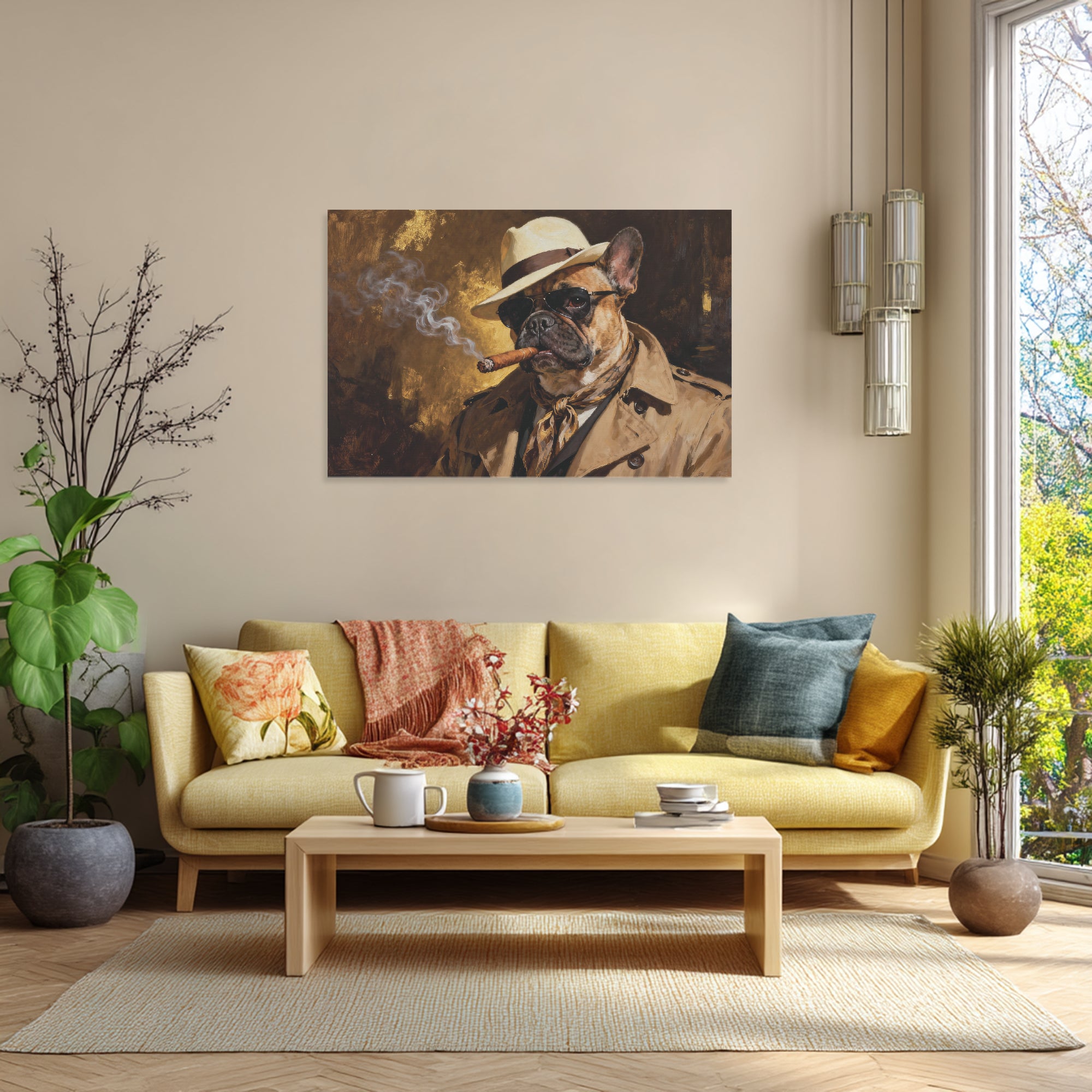 Adorable Frenchie Canvas Wall Art Frenchie Themed Wear | Durable Build