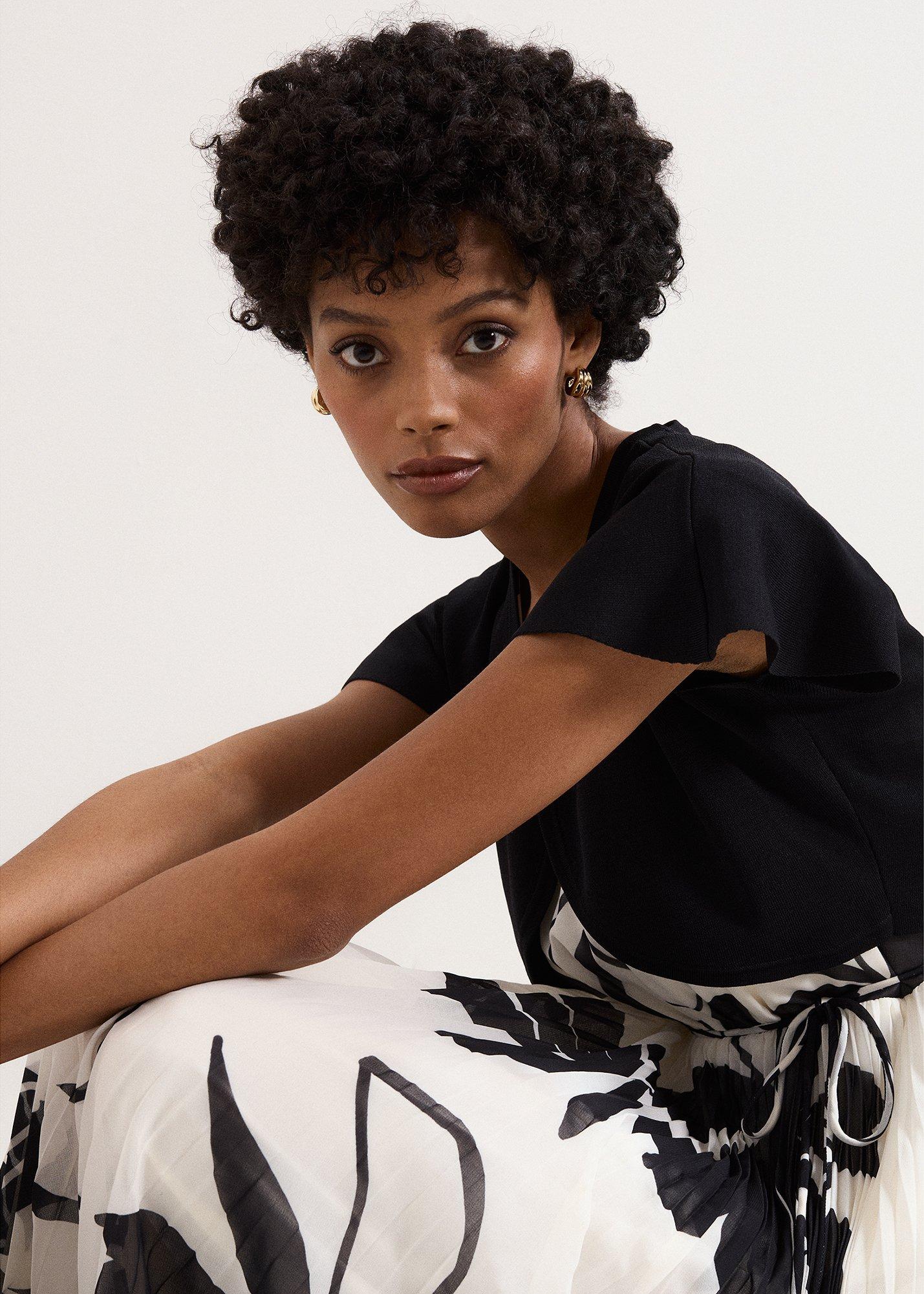 Myra Flutted Sleeve Shrug