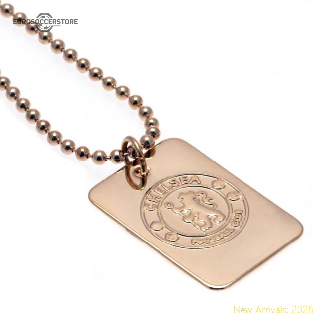 Authentic Chelsea Fc Gold Plated Dog Tag & Chain - Premium Quality