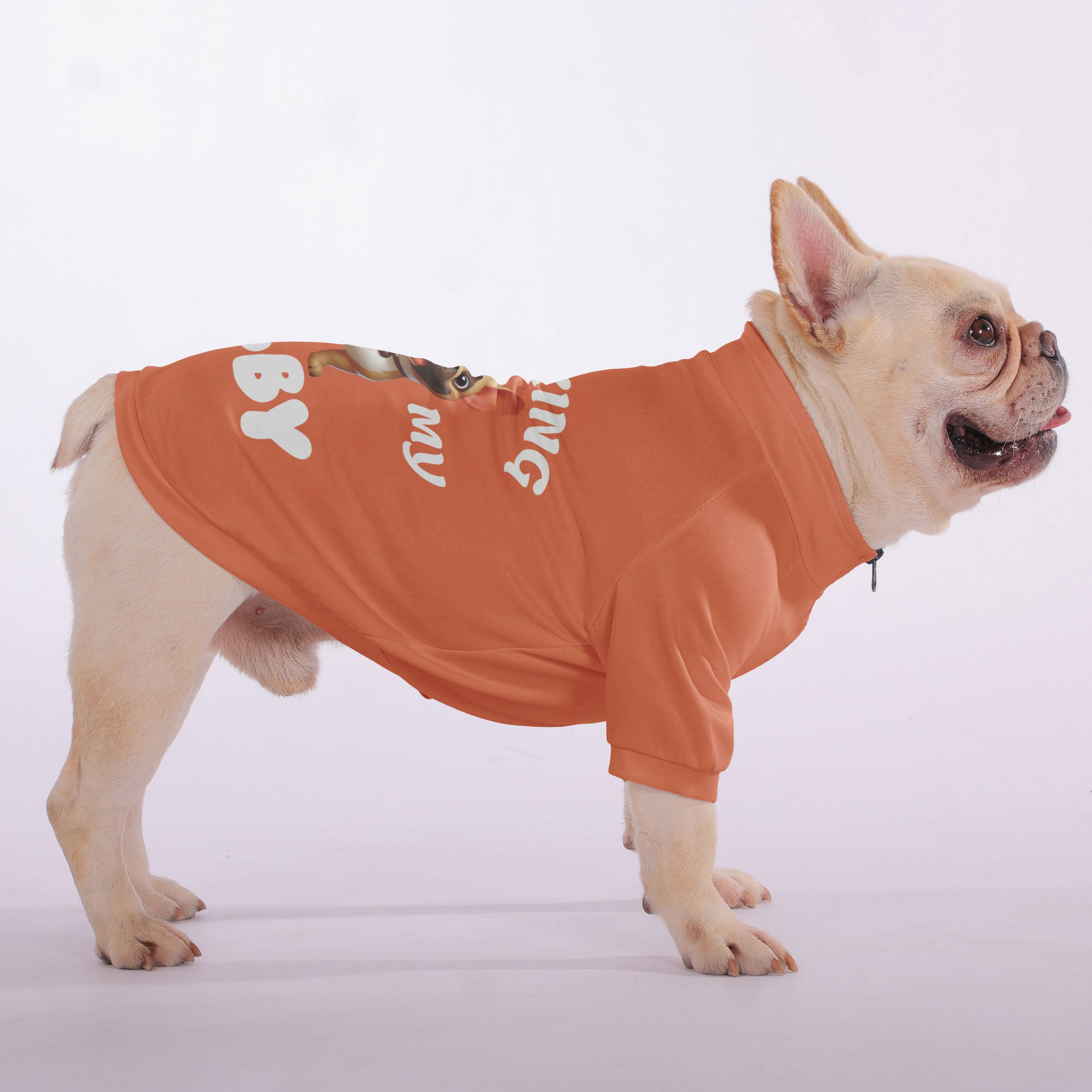 French Bulldog Barking Is My Hobby Snuggly Zip Up Sweatshirt For