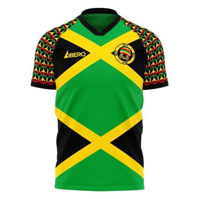 Premium-Quality Jamaica Marley Concept Football Shirt (Libero)