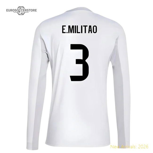 Real Madrid Spanish Football E.militao Home Jersey Adidas Climacool