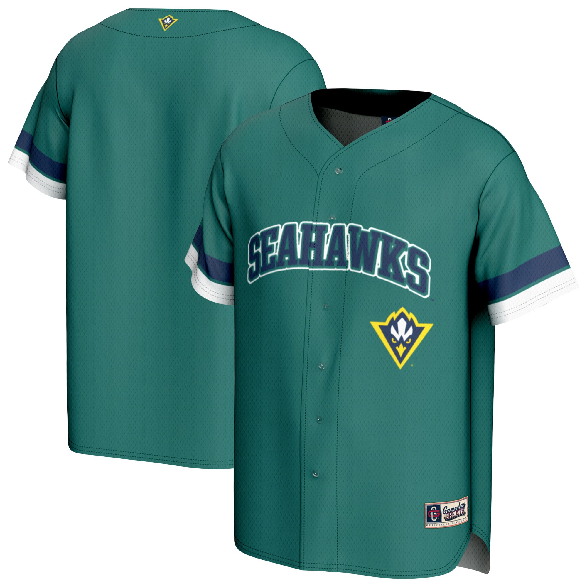 [NJP] UNC Wilmington Seahawks GameDay Greats Youth Baseball Jersey - Teal