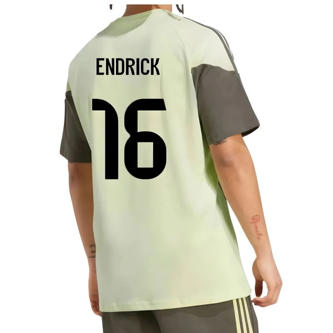 2025-2026 Real Madrid Training Tee (Almost Lime) (Endrick 16)