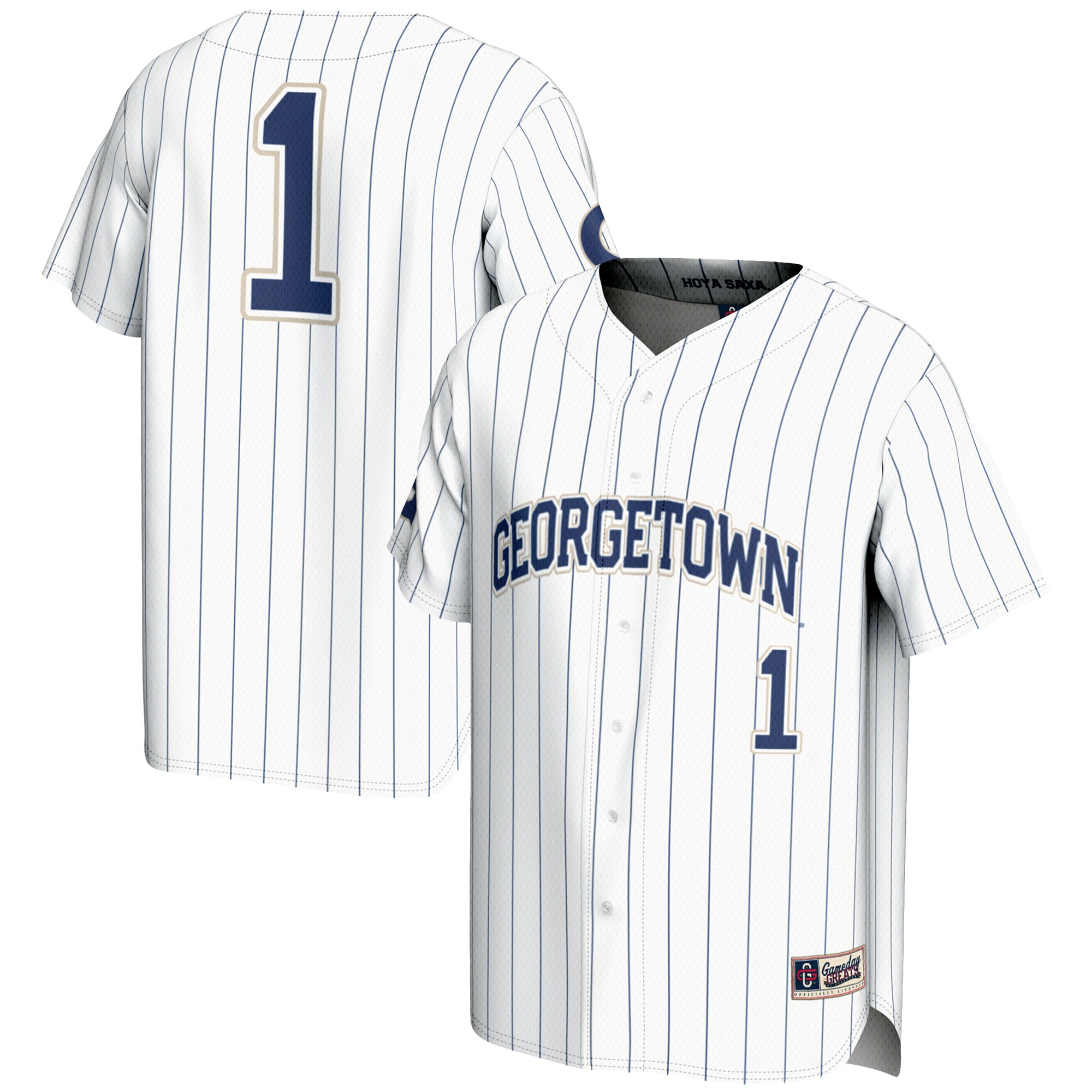 [NJP] Georgetown Hoyas GameDay Greats Youth Lightweight Baseball Fashion Jersey - White