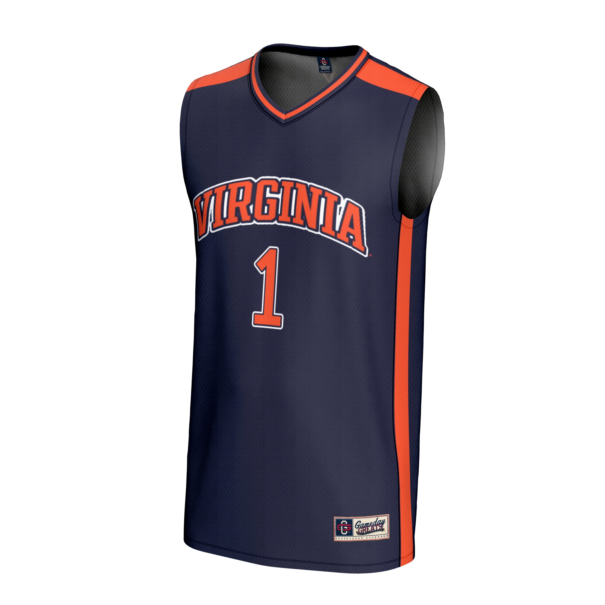 [NJP] Virginia Cavaliers GameDay Greats Unisex Lightweight Basketball Fashion Jersey - Navy