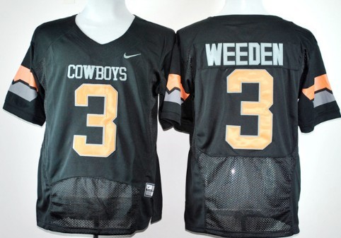 authentic Men's None Brandon Weeden #3 Black 2024 Football Jersey