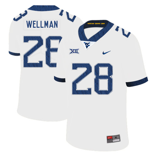Men's None White 2024 embroidered Elijah Wellman #28 game jersey