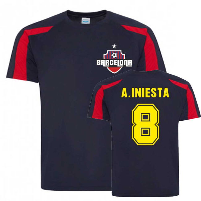 Andres Iniesta Barcelona Sports Training - Soccer - Authentic- Casual