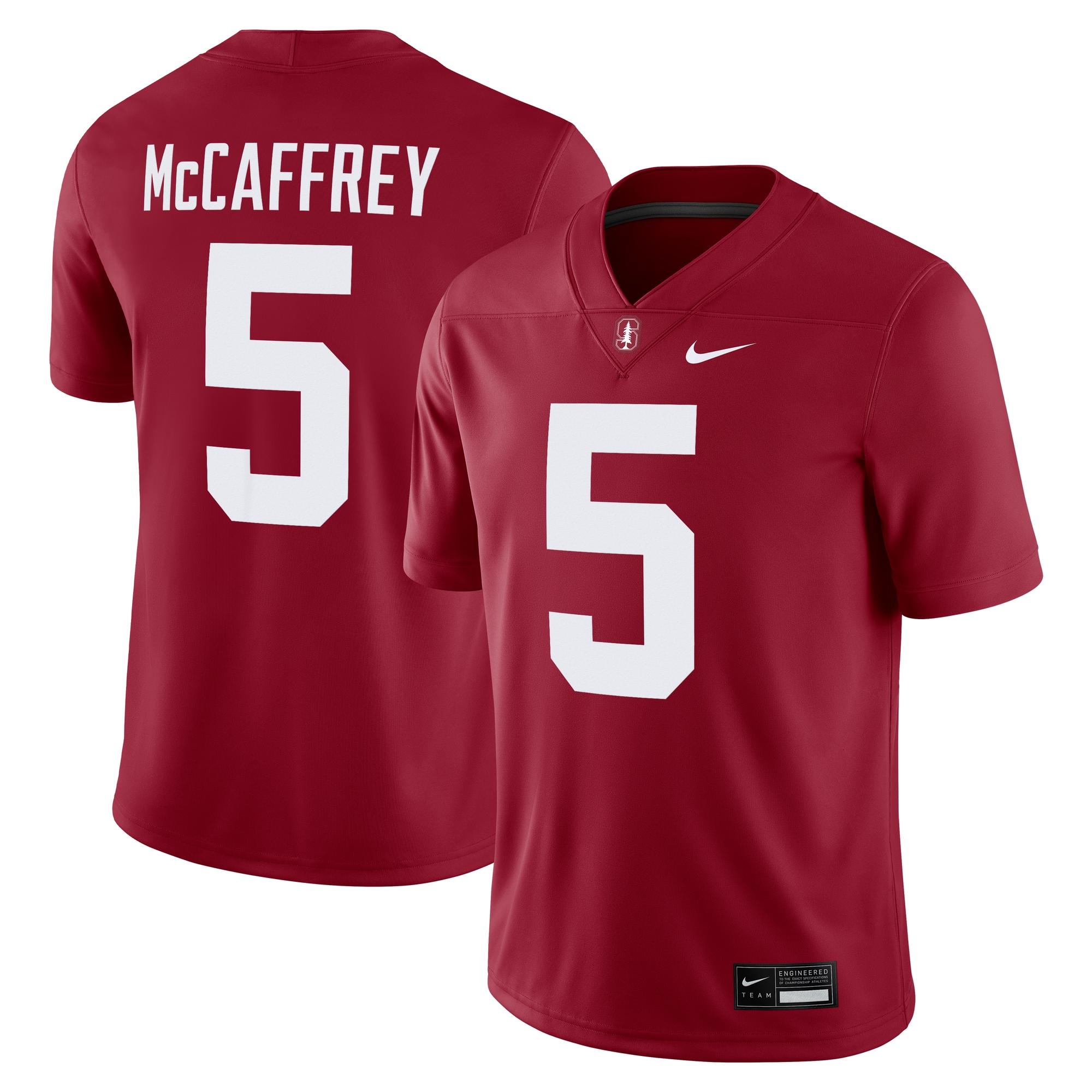 [NJP] Youth Christian McCaffrey #5 Stanford Cardinal Alumni Player Game Jersey - Cardinal