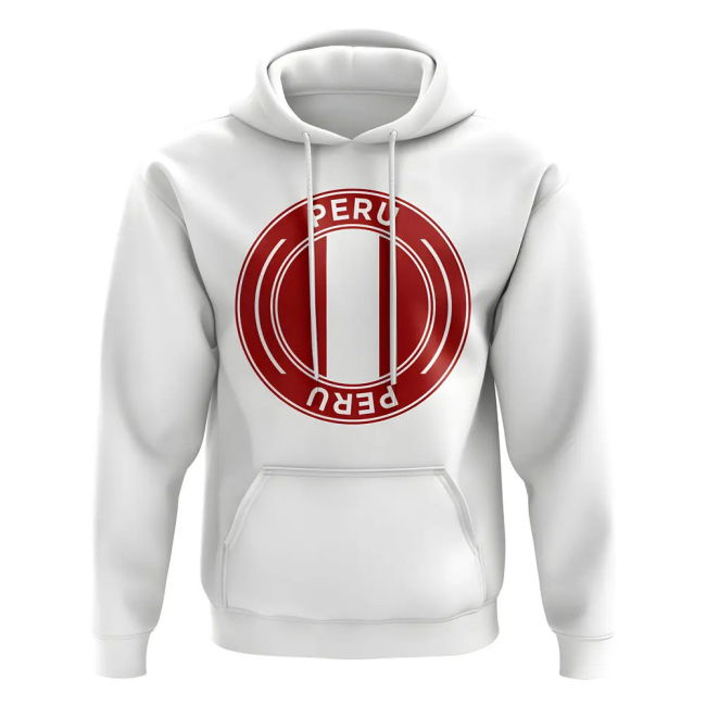 Professional Peru Football Badge Hoodie (White) World Championship