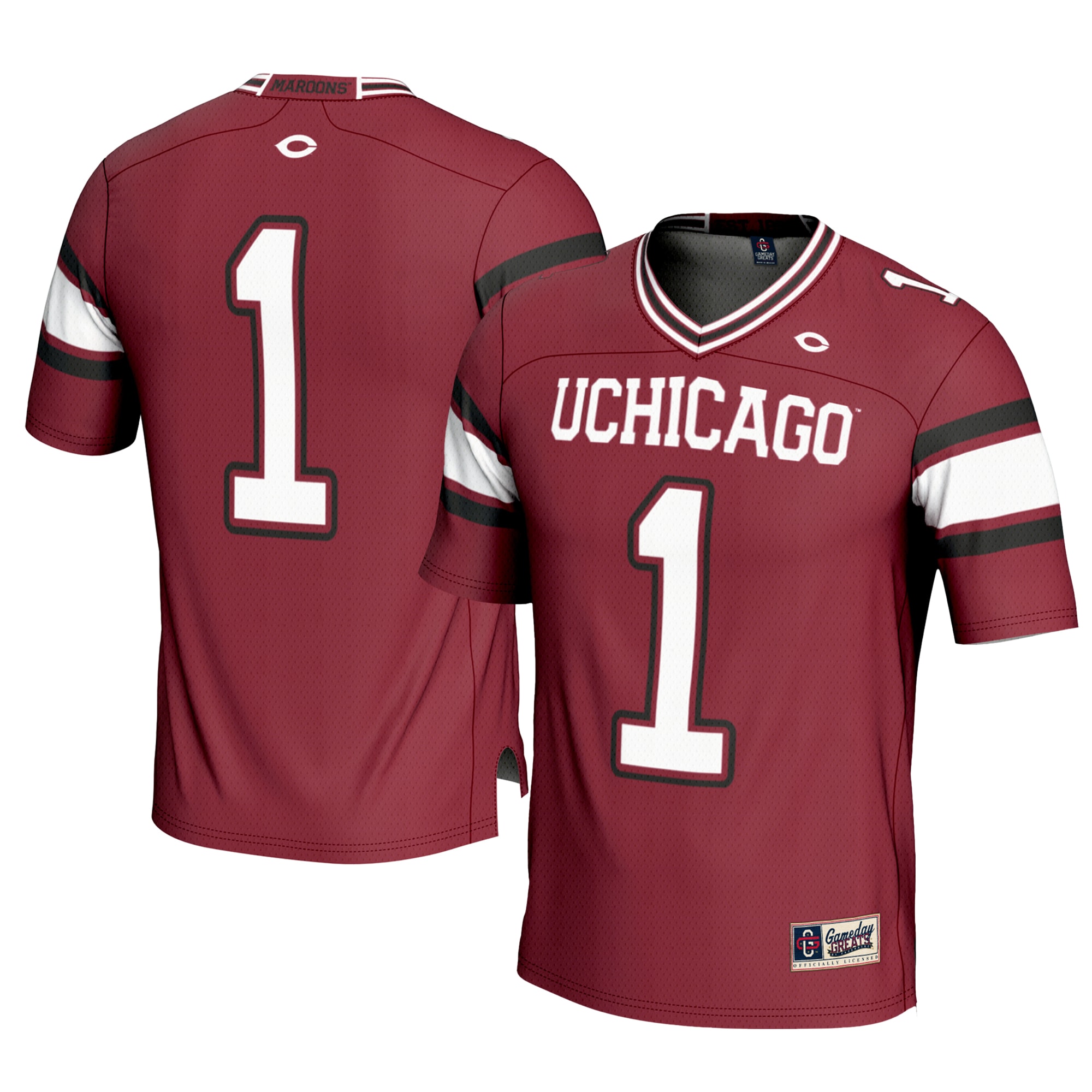 #1 UChicago Maroons GameDay Greats Youth 26/27 Football Jersey - Maroon