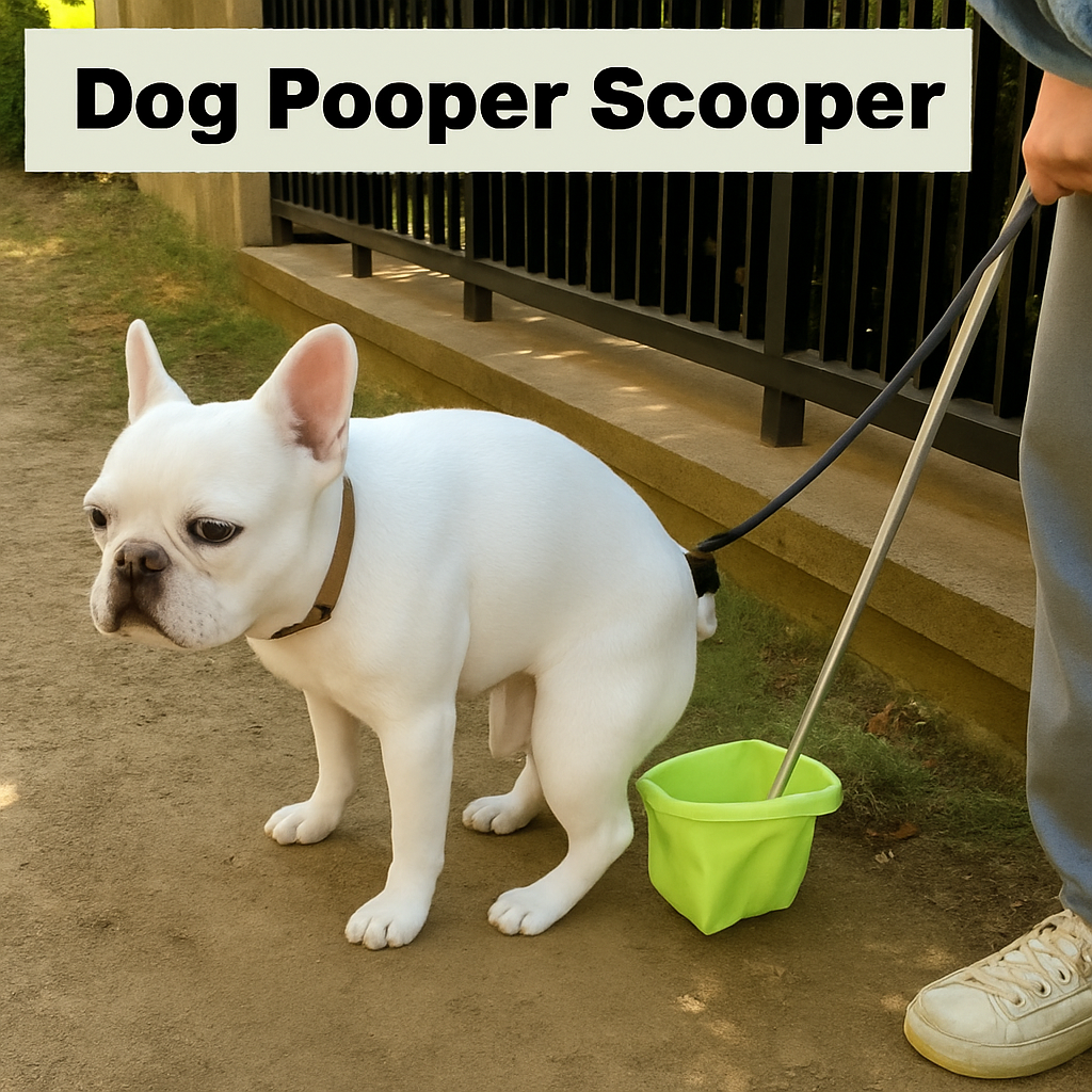 PooPal Frenchie Poop Scoop – Steel Long Handle Waste Picker