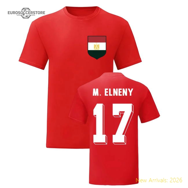 Outstanding Mohamed Elneny Ancient Footballers National Hero Tee (red)