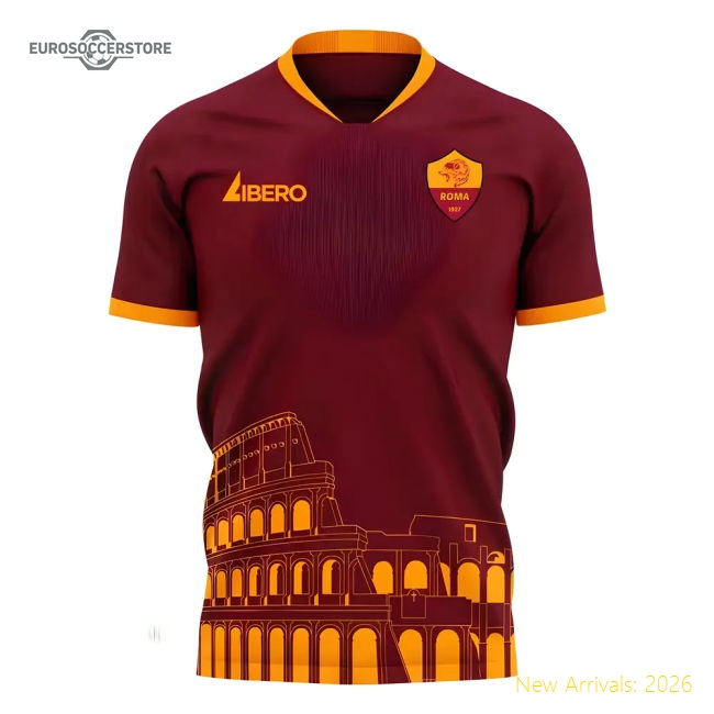 2025-2026 As Roma Home Fan Version Womens 2026 Home Shirt For Match Day