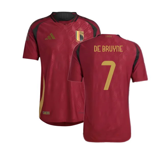De Bruyne 7 Game Replica Belgium Home Replica Jersey (Adults)
