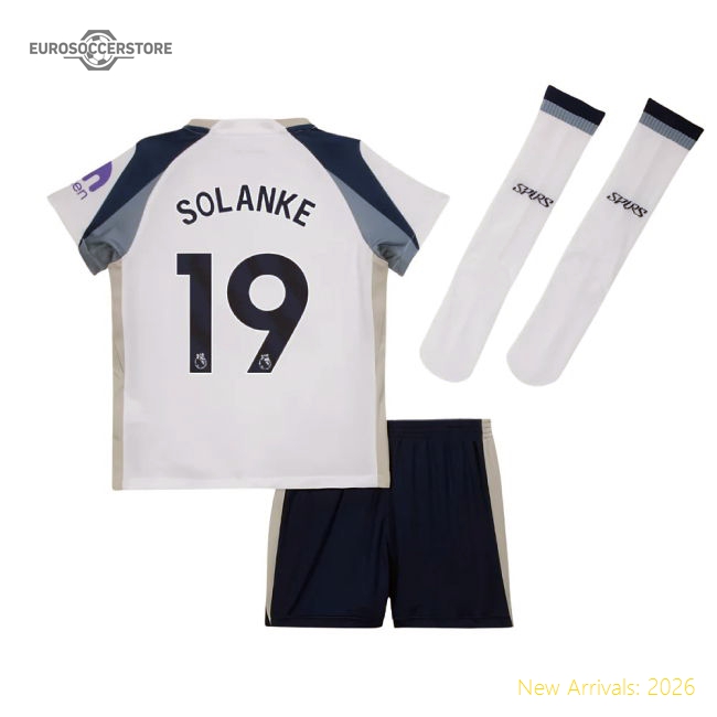 Premium 2025-2026 Tottenham Home Little Kids Mini Kit (solanke 19)