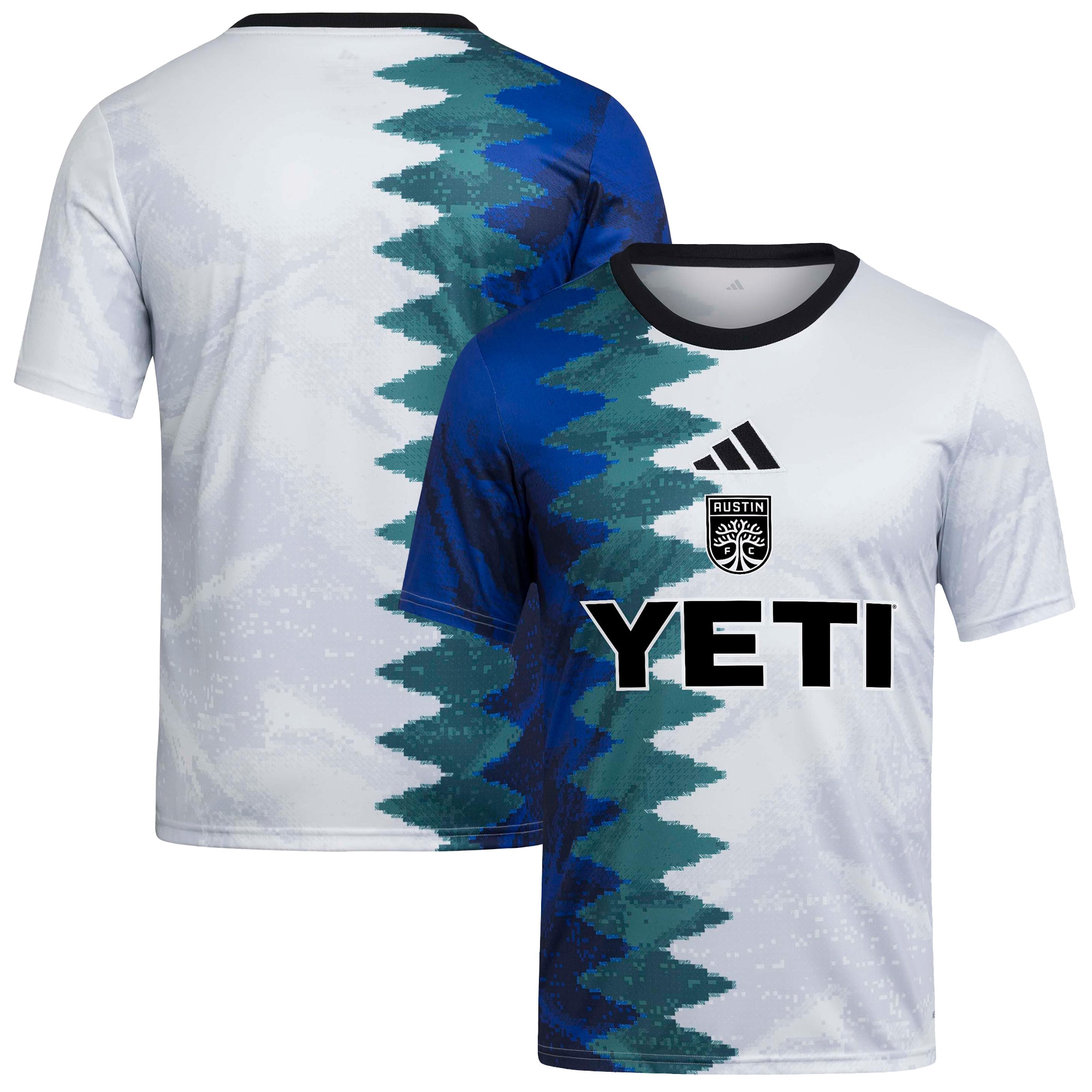 [SJH] Austin FC Youth 2025 Gaming AEROREADY Pre-Match Jersey Top - White