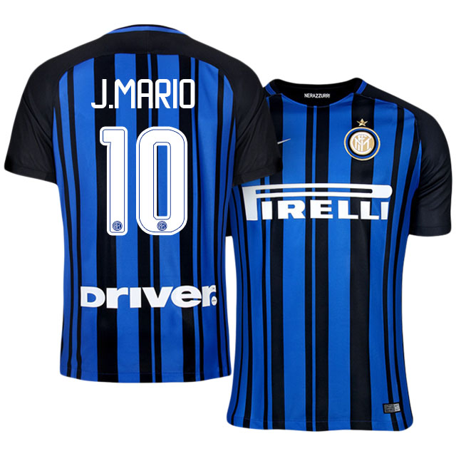 Inter Milan Home 201718 10 Joao Mario Soccer Jersey Shirt - Official