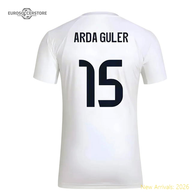 Top-Quality 2025-2026 Real Madrid Seasonal Graphic Tee (White) (Arda Guler