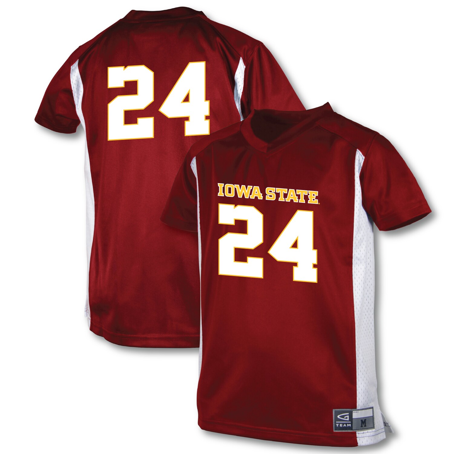 #1 Iowa State Cyclones Garb Youth Football Jersey - Cardinal