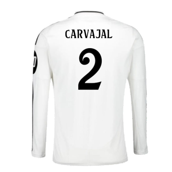 Performance 2024-2025 Real Madrid Long Sleeve Home Shirt (Carvajal 2)