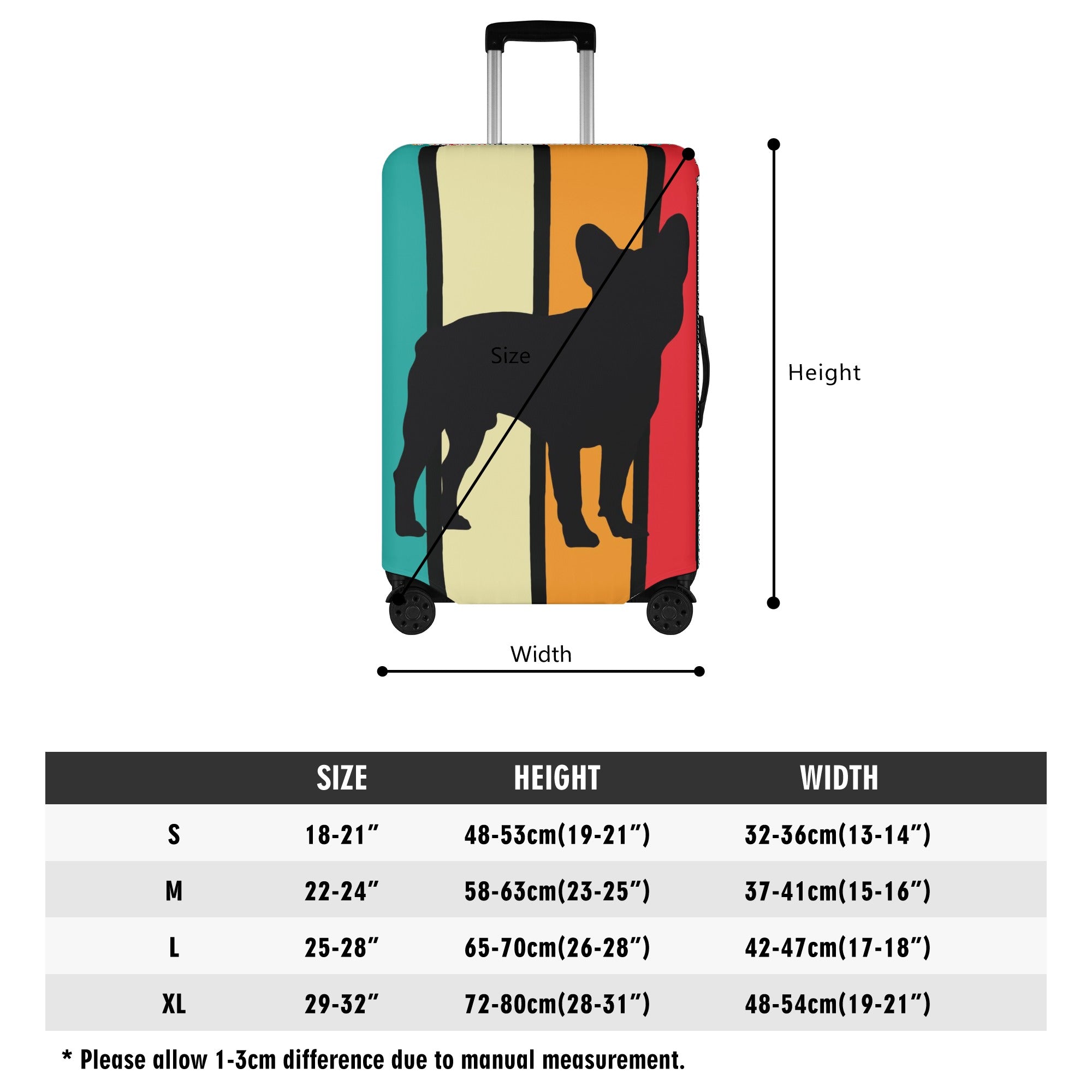 French Bulldog Pepe Luggage Cover Useful Frenchie Gear