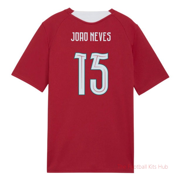 [LK] 2026/27 Portugal Training Jersey (Red) - Kids (Joao Neves 15)